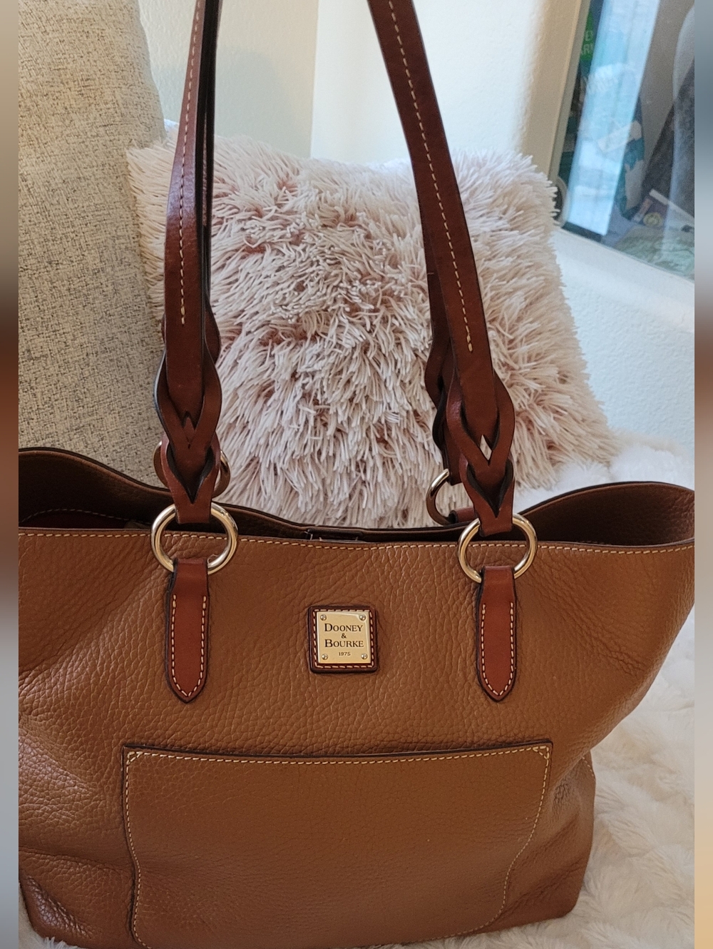 DOONEY & BOURKE LARGE PEBBLE LEATHER TAMMY TOTE GUC